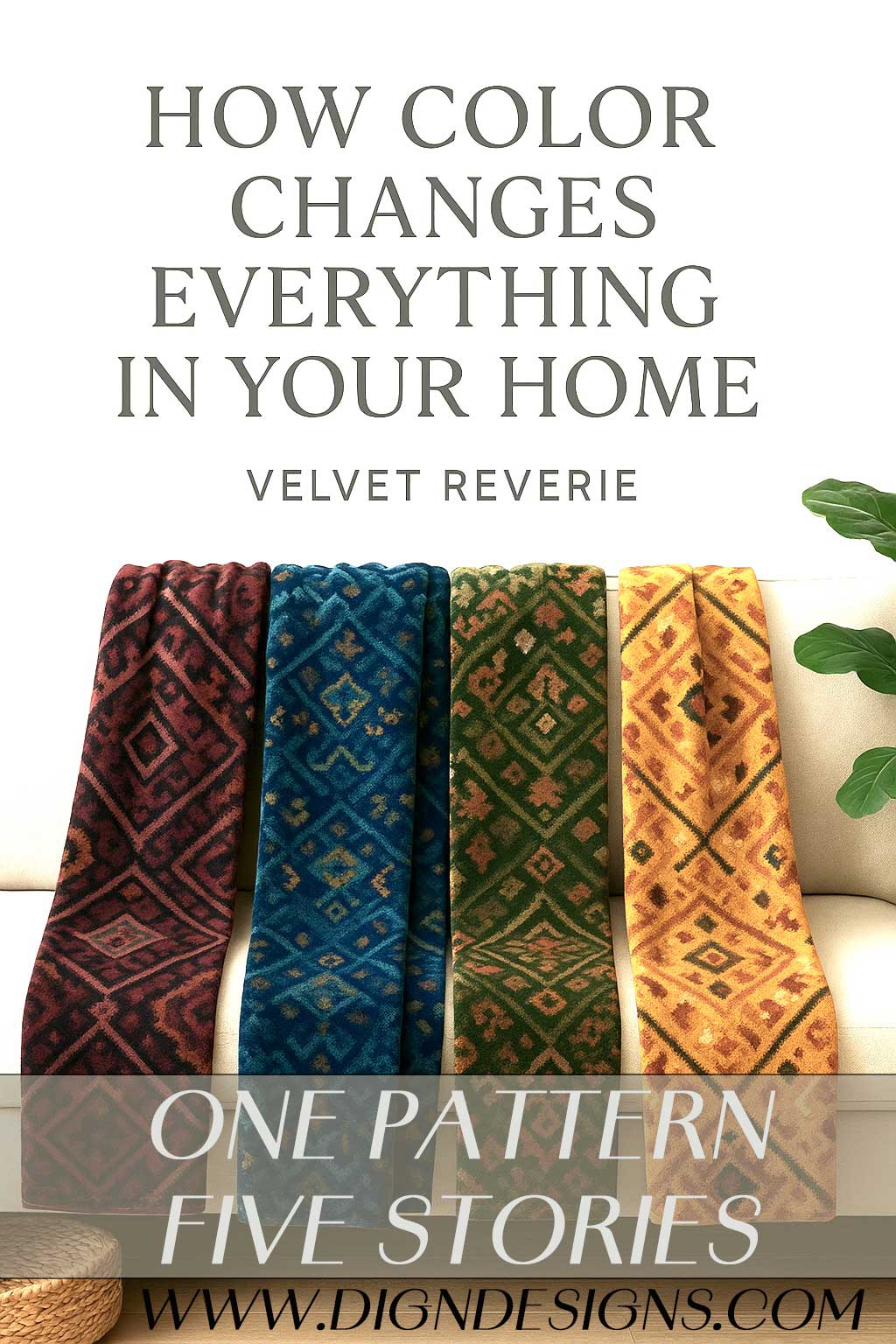 One Pattern, Five Stories: How Color Changes Everything in Your Home