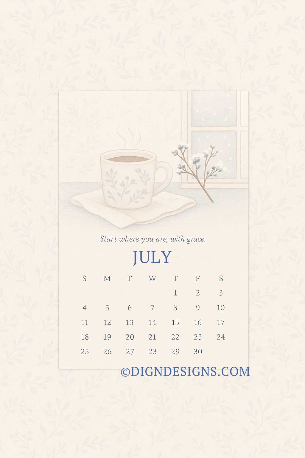 Bonus Mini ~ Start Where You Are, With Grace: A Gentle Reminder for July