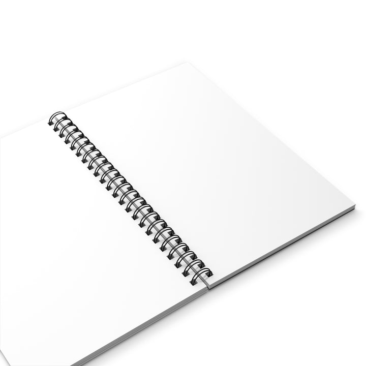 Spiral-bound notebook on a white background