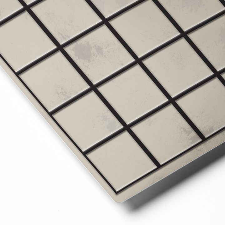 Dry erase reusable metal wall calendar side view