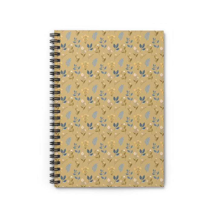 Floral notebook on white background