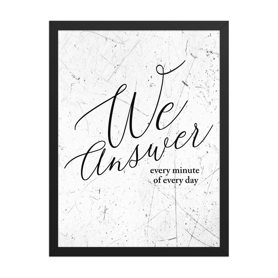 Framed artwork with &