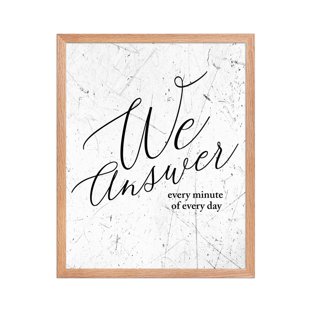 Framed artwork with &