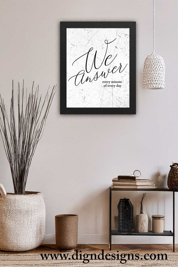 Framed artwork with &
