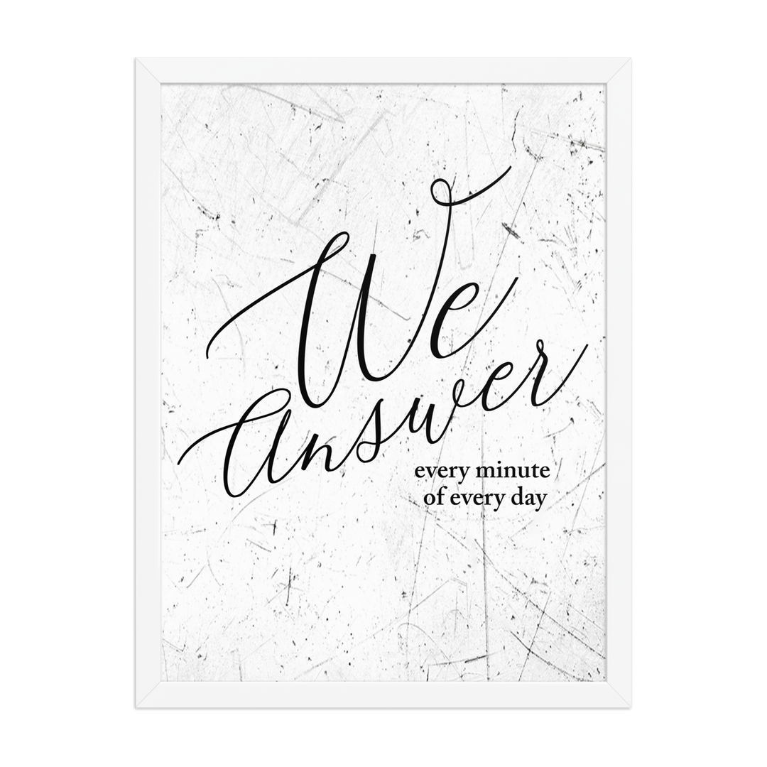 Framed artwork with &