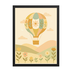 Hot air balloon nursery print wall artwork
