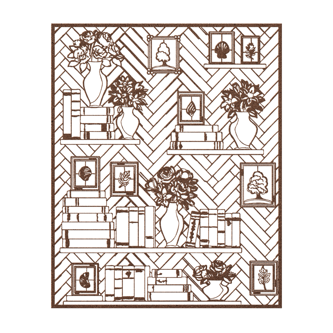 Literary_Bloom_Metal_Wall_Art__Cozy_Lib_Copper_Transparent_Mockup.png