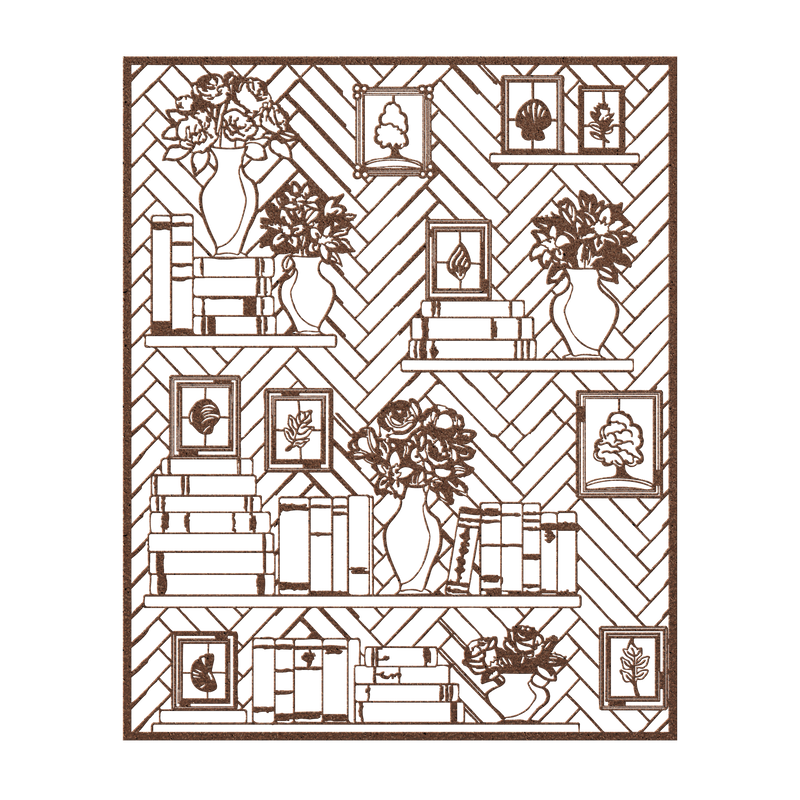 Literary_Bloom_Metal_Wall_Art__Cozy_Lib_Copper_Transparent_Mockup.png
