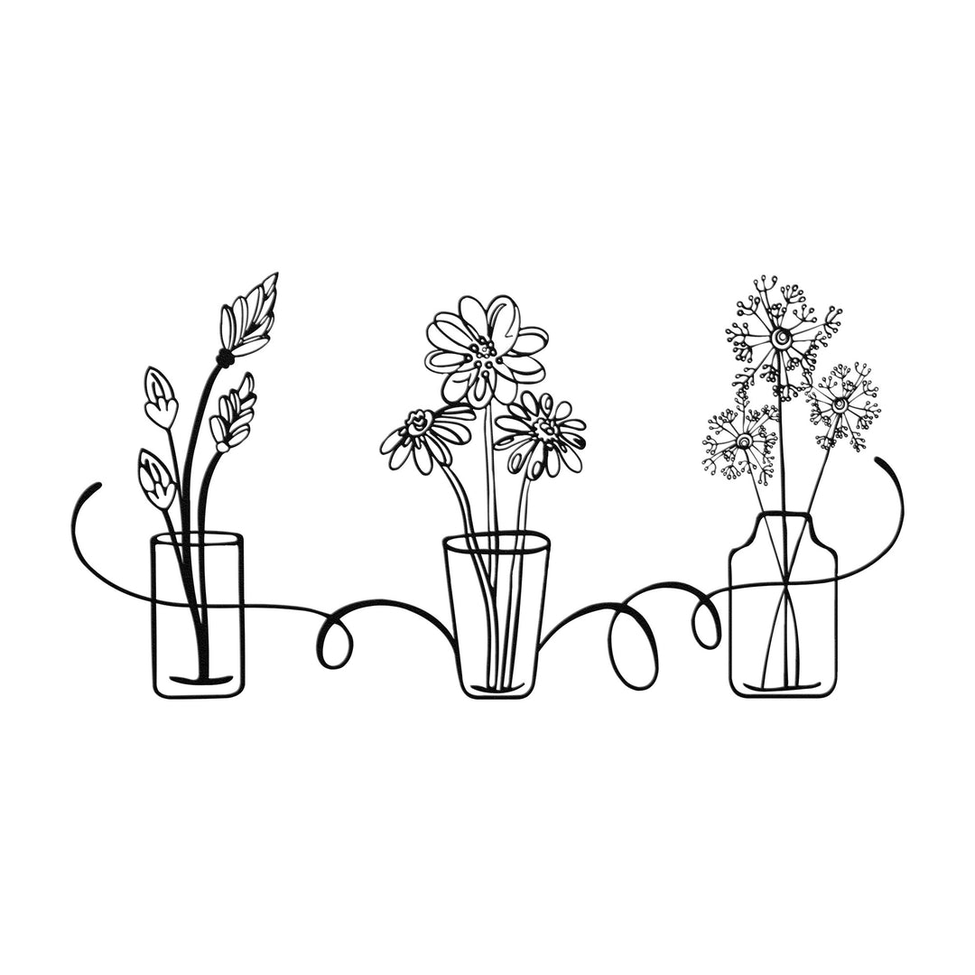 Metal Die Cut Wall Wild Flower Set product display