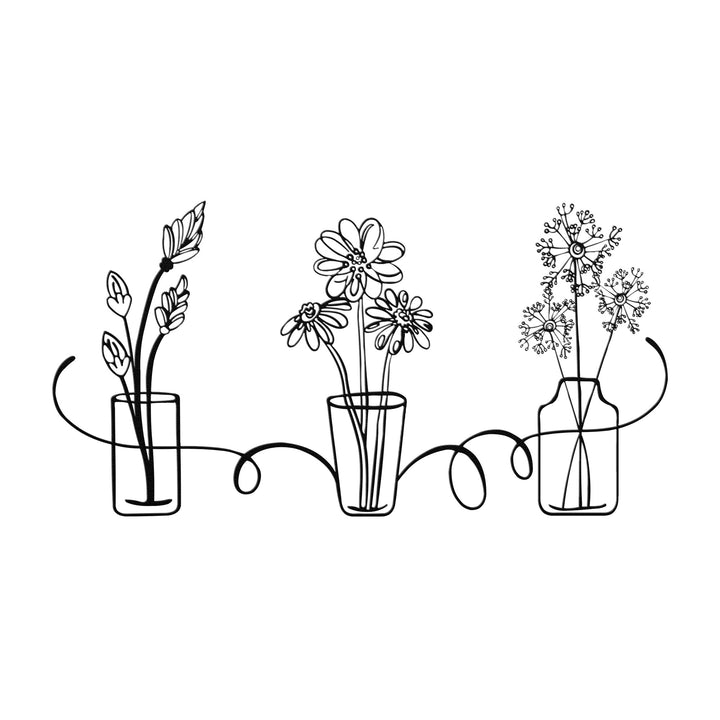 Metal Die Cut Wall Wild Flower Set product display