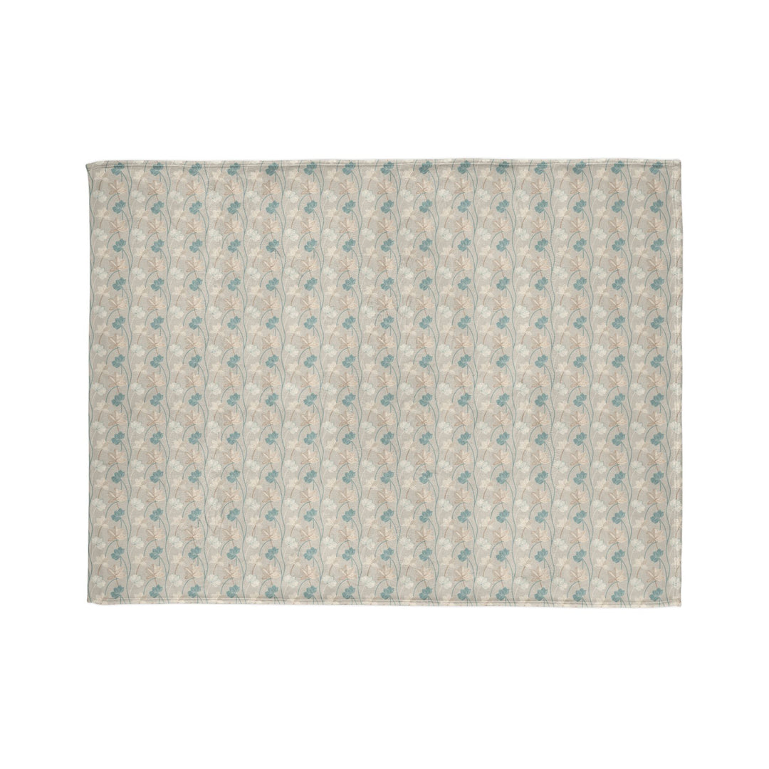 Minky Feel -Trellised Wavy Open Flower Polyester Blanket big blanket 