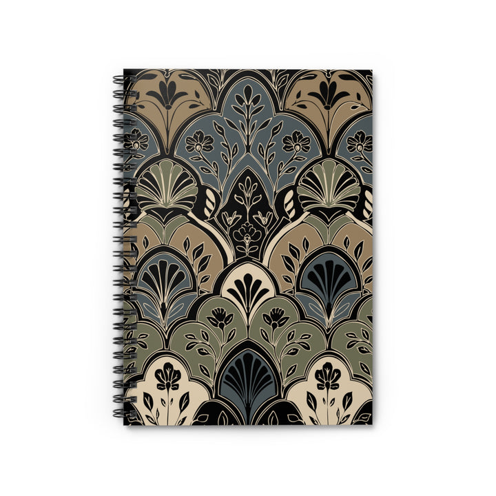 Notebook with a decorative pattern on a white background