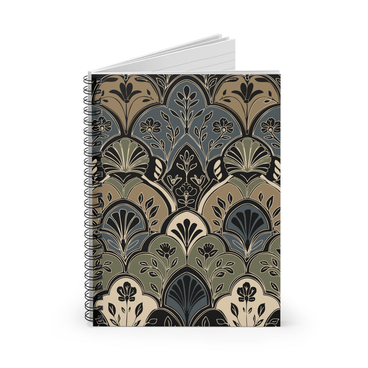 Notebook with a decorative pattern on a white background