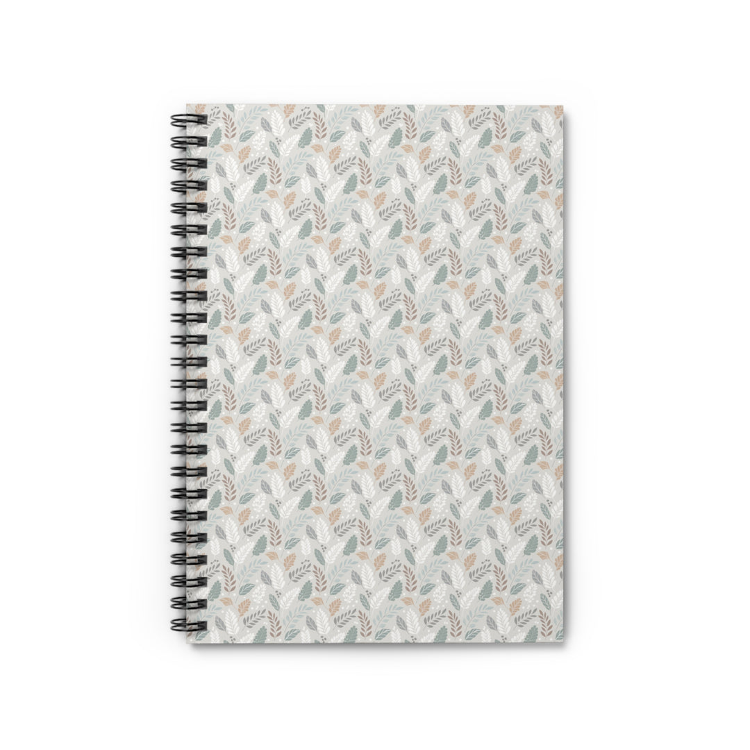 Notebook with a floral pattern on a white background