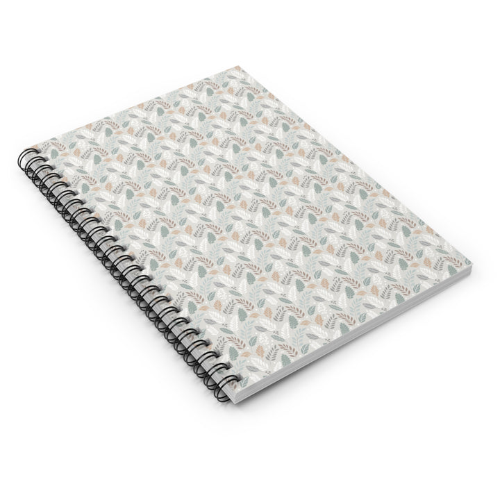 Notebook with a patterned cover on a white background