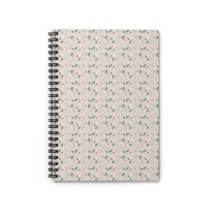 Notebook with floral pattern on a white background