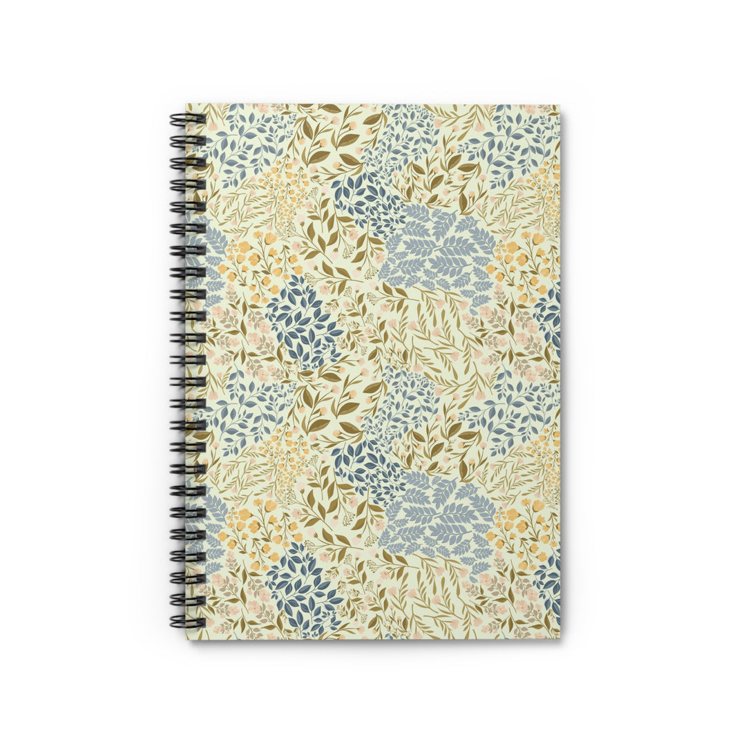 Notebook with floral pattern on a white background