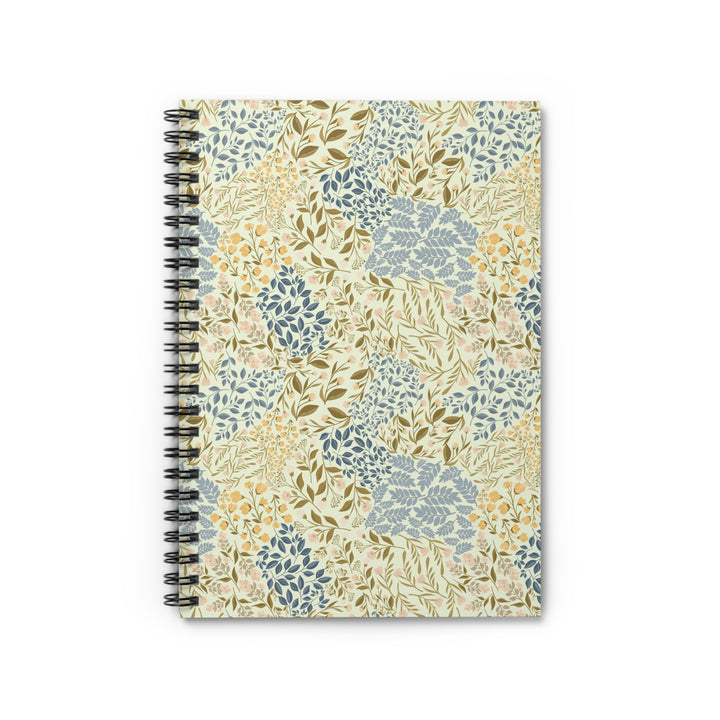 Notebook with floral pattern on a white background