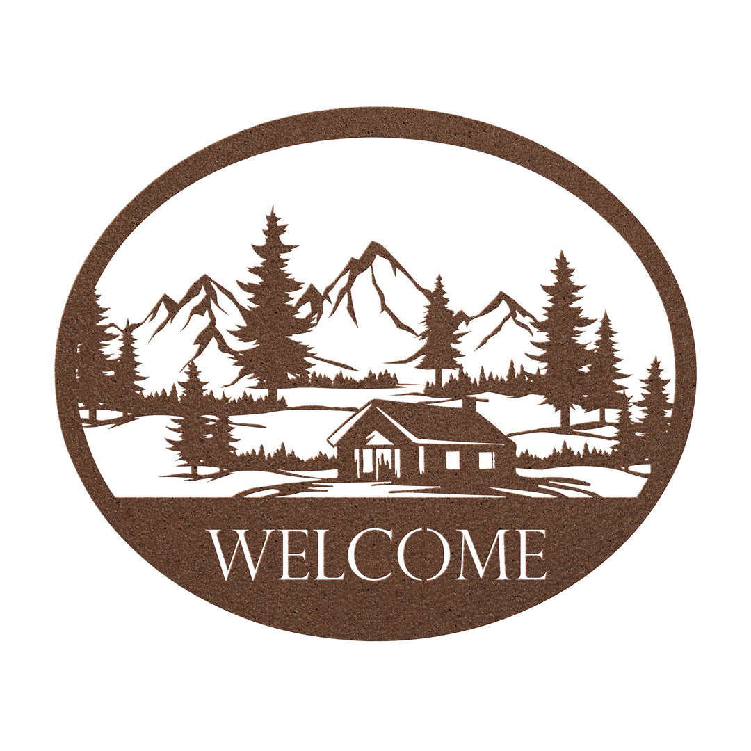 Metal Die cut sign Welcome