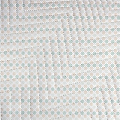 Quilted Throw Blanket – Elegant Lace-Inspired Damask Pattern -Timeless & Intricate flat lay