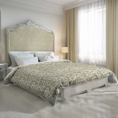 Rustic Cabin and Pine Tree Toile Comforter – Cozy Mountain Lodge Bedding with Vintage Landscape queen