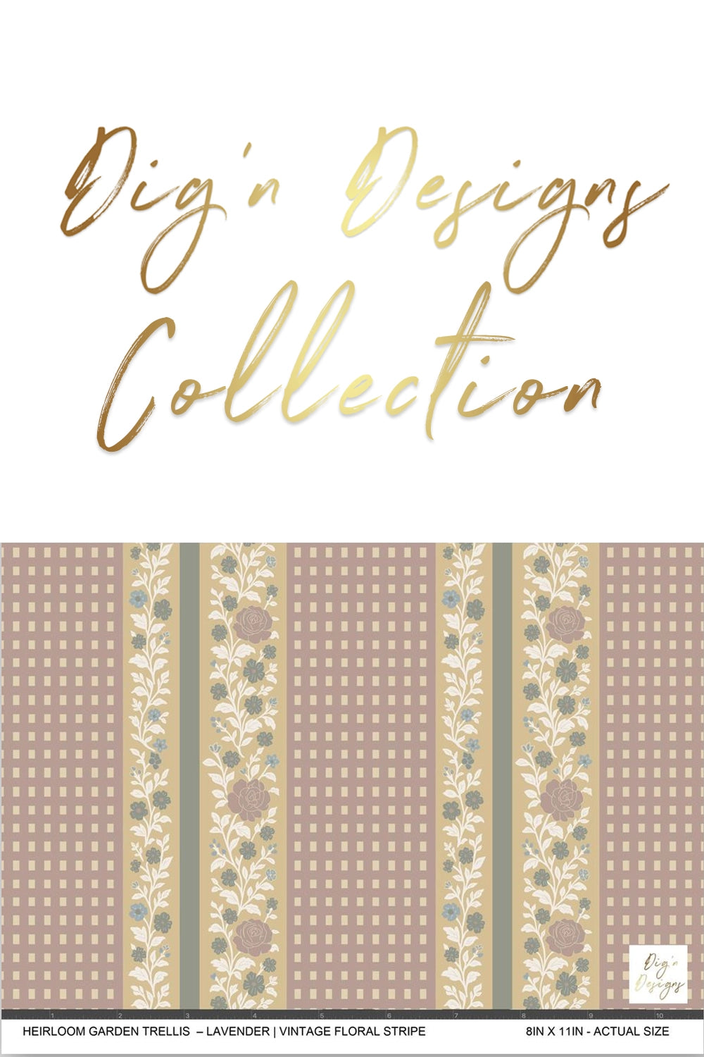 A digital preview of a paper or fabric design collection titled &