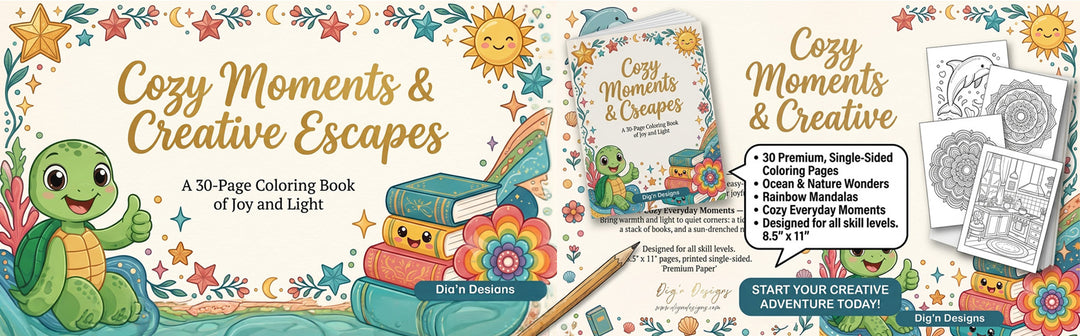 Cozy moments inside of colorbook design