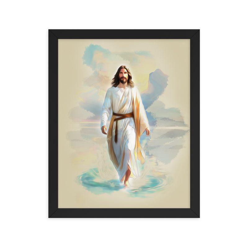 Product display of Divine love jesus walking on water