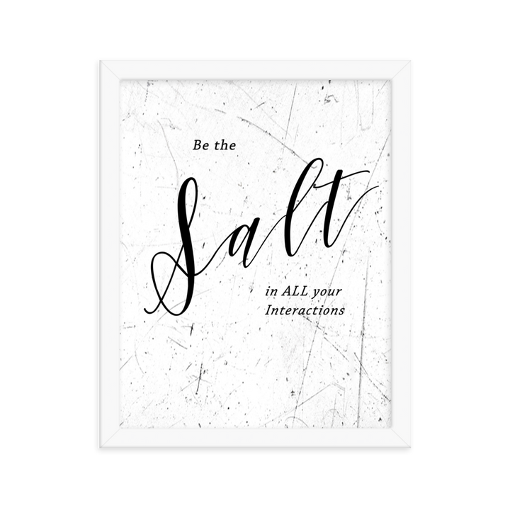 "Salt" Quote: Framed Art