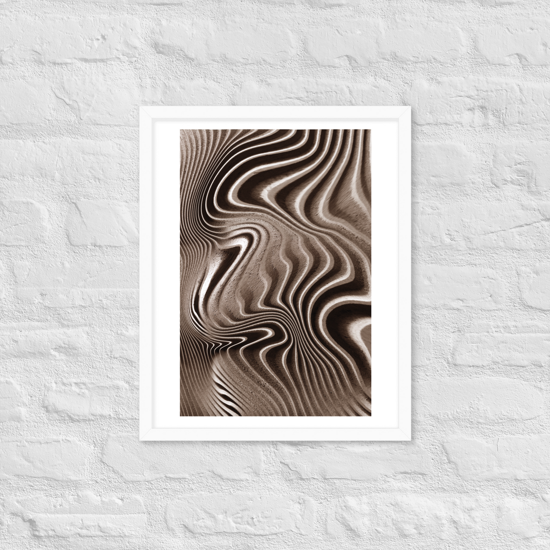 Mystical Mushroom Gills Textile Art Framed Print (Piece 2 of 3)