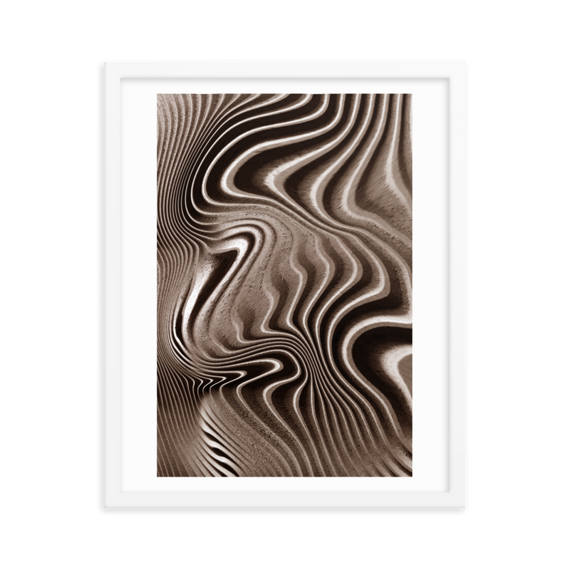 Mystical Mushroom Gills Textile Art Framed Print (Piece 2 of 3)