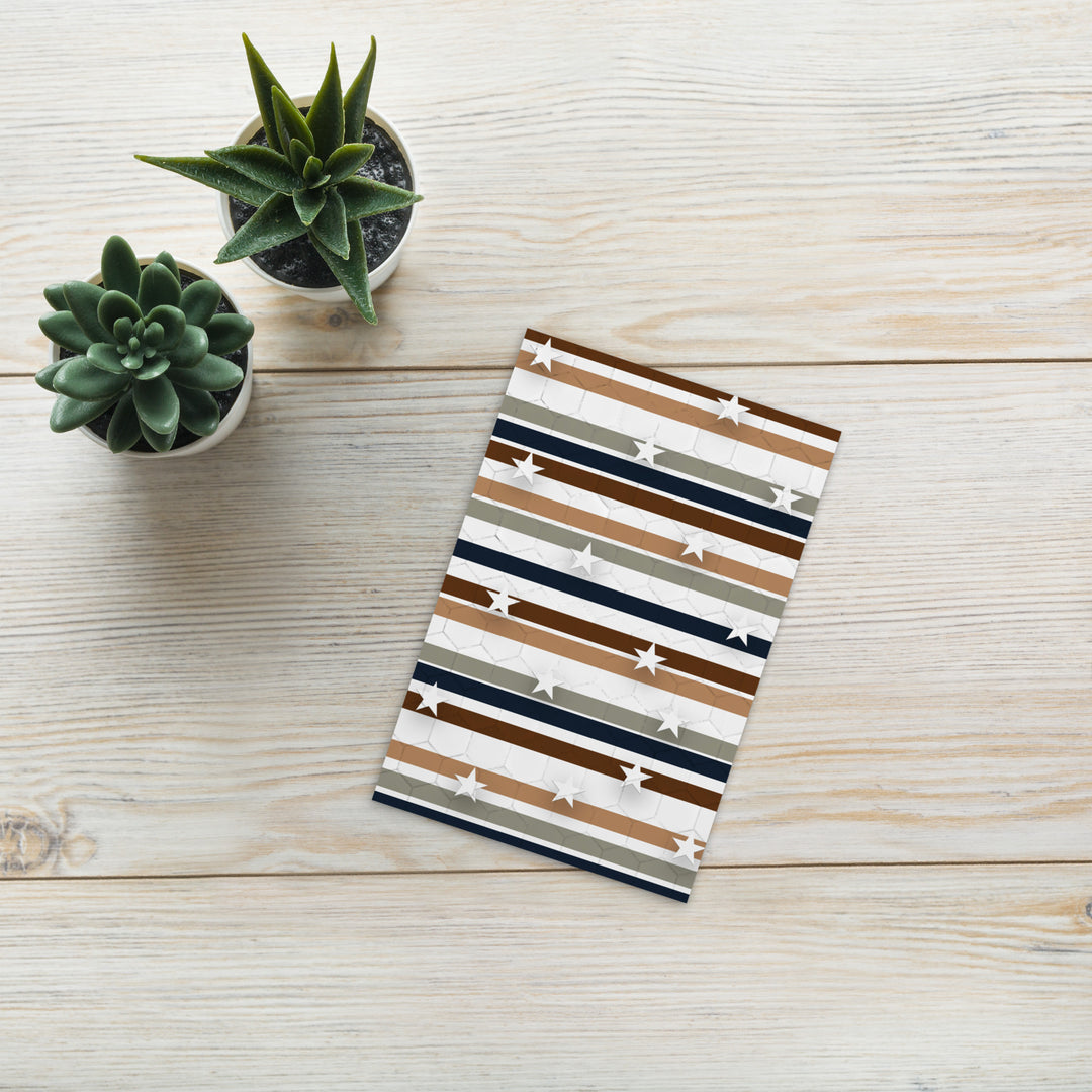Extra wide independence book mark,  on a table