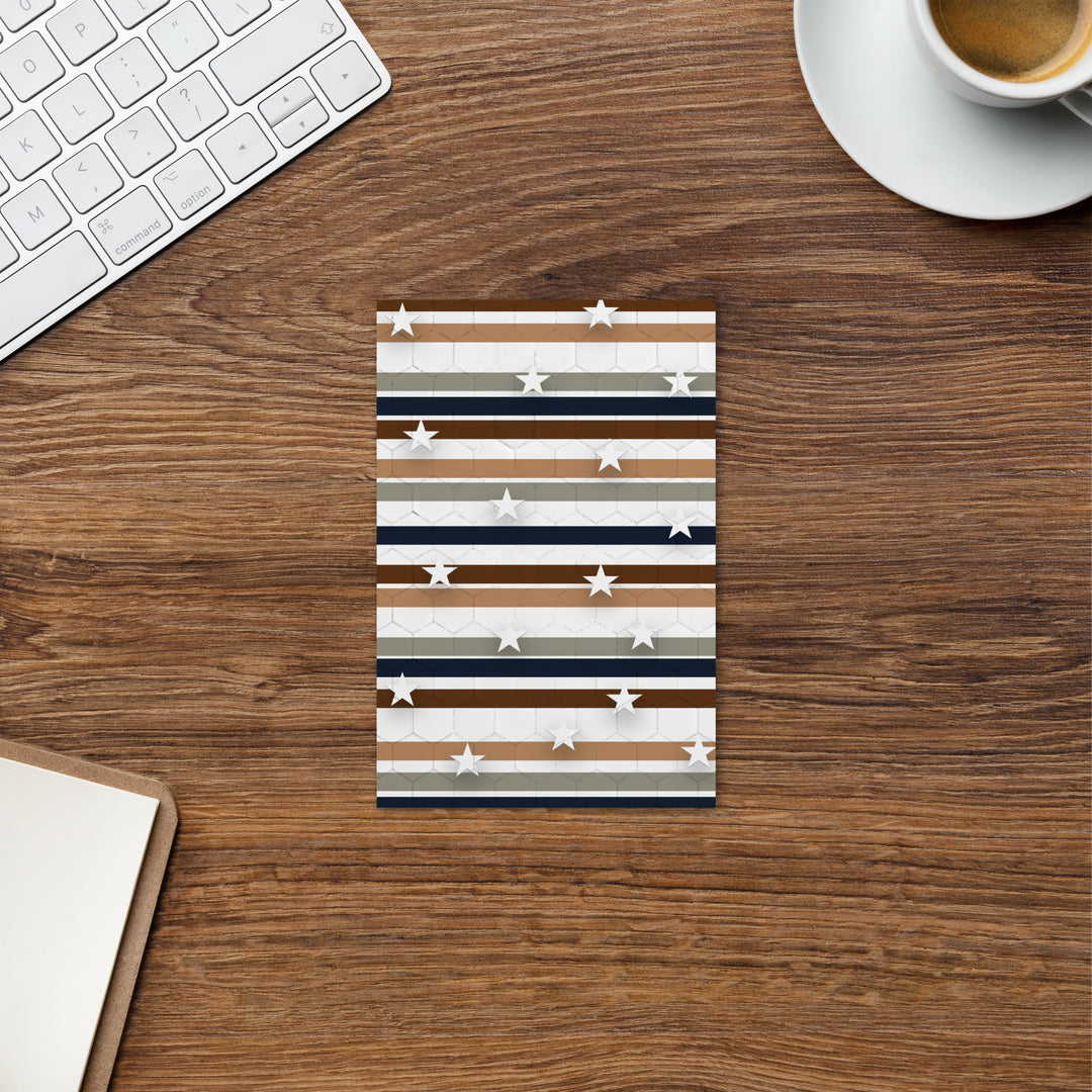 Extra wide independence book mark,  on a table