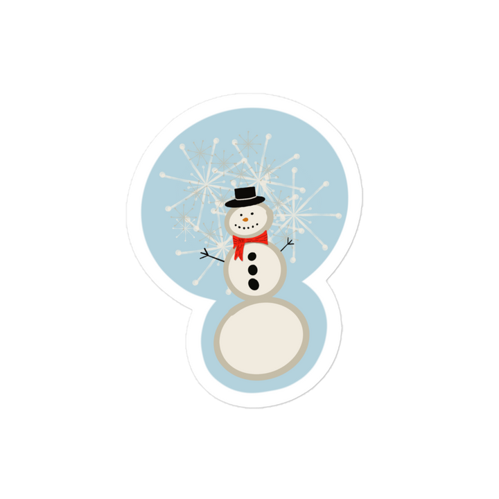 Happy Holiday Snowman Sticker