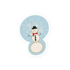 Happy Holiday Snowman Sticker