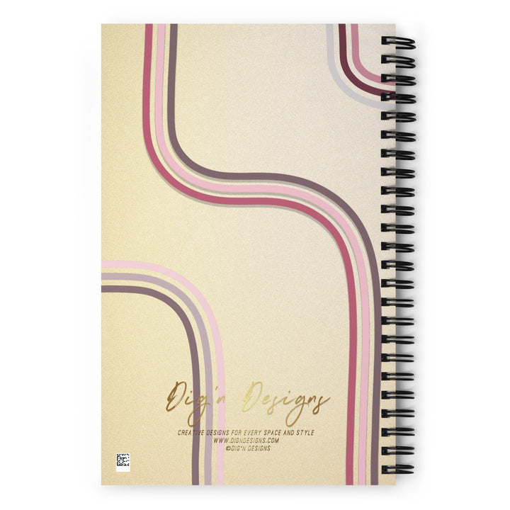 back of Lucky golden notebook product display