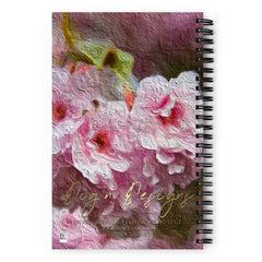 Picture of the back of blossom beauty notebook or journal 