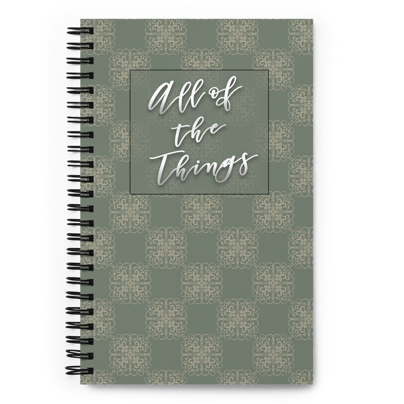 the product display of a notebook with the saying "all of the things" on it