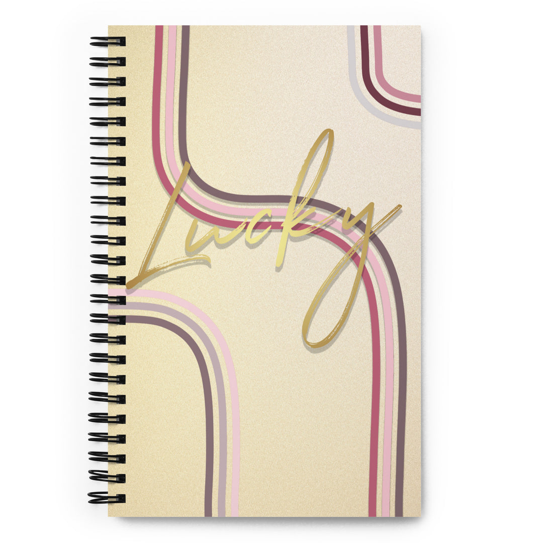 Lucky golden notebook product display