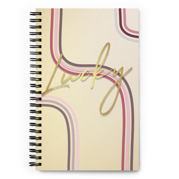 Lucky golden notebook product display
