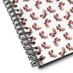 Baby rose notebook display close up