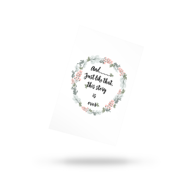 stand alone postcard story is over