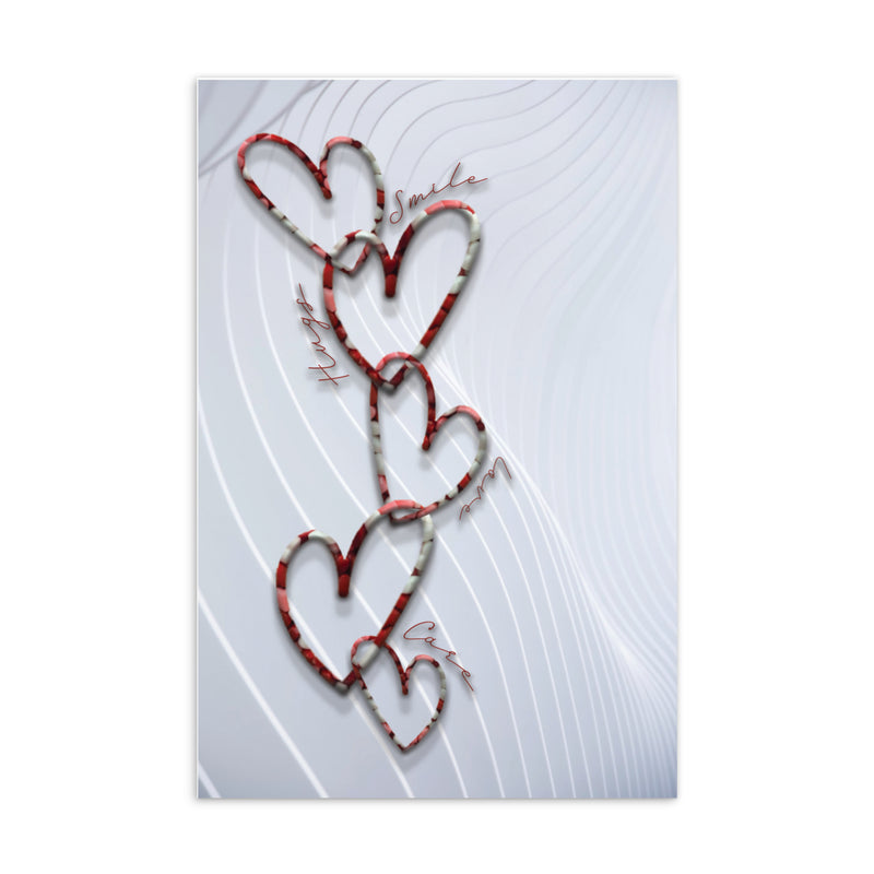 extra wide bookmark with hearts and words